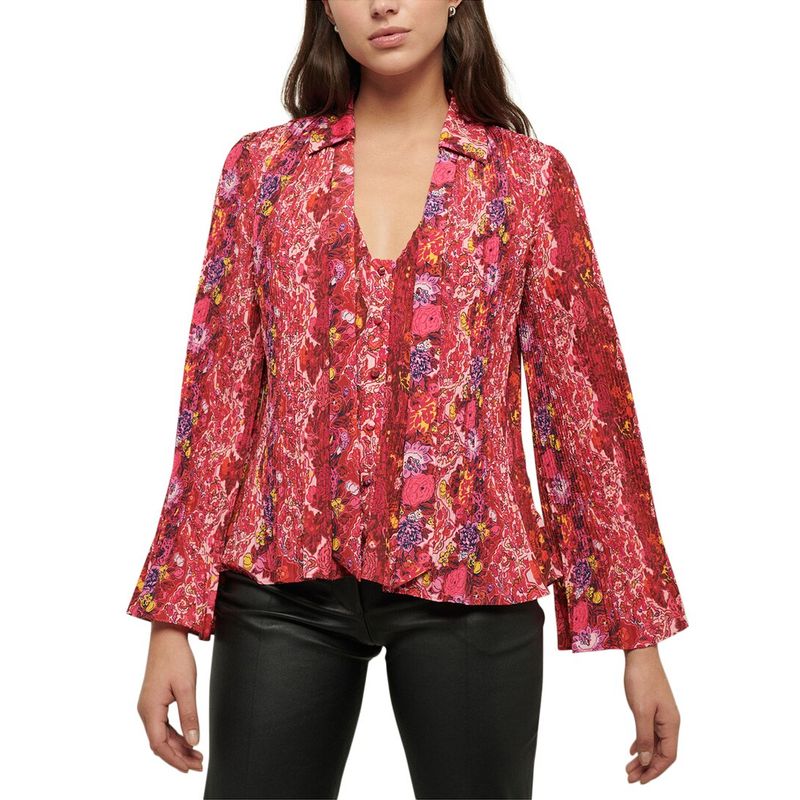 Derek Lam 10 Crosby Womens Eve Pleated Blouse